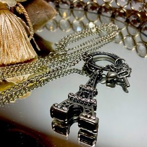 Eiffel Tower long necklace.